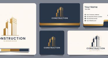 کارت ویزیت شرکت ساختمانی طلایی Business card