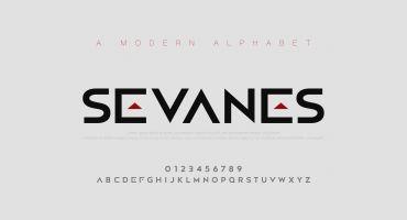 لوگو تایپوگرافی مدل SEVANES با حروف الفبا Logo