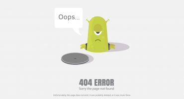 دانلود فایل لایه باز وکتور خطای 404 با تصویر شکلک تک چشم