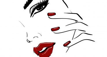 فایل وکتور لوگو سالن زیبایی طرح Red Lips