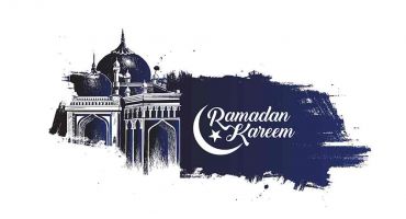 دانلود رایگان فایل وکتور رمضان کریم با طرح مسجد به سبک سیاه قلم