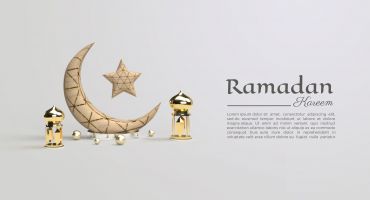 فایل لایه باز تبریک ماه رمضان طرح ماه و ستاره