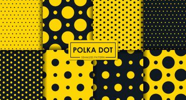 پترن مدل Polka Dots زرد