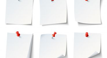 مجموعه 6 عددی قالب لایه باز کاغذ یادداشت سفید با پین قرمز