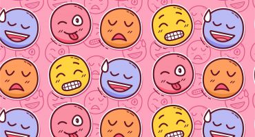 مجموعه اموجی با پترن صورتی Emoji