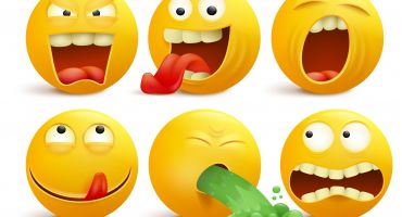 مجموعه 6 عددی اموجی کاریکاتوری Emoji