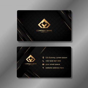 کارت ویزیت مدل شکل های طلایی Business card