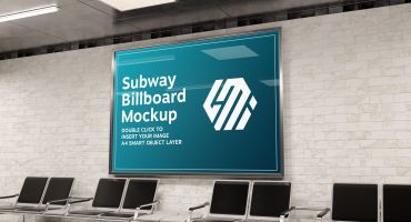 دانلود رایگان موکاپ بیلبورد تبلیغاتی مترو Mockup
