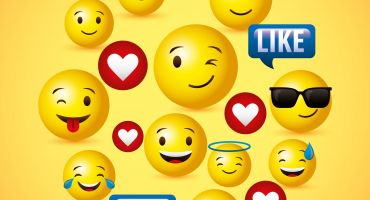 مجموعه تصاویر وکتور زمینه ایموجی های زرد Yellow Emojis Background Collection