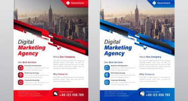 تراکت دیجیتال مارکتینگ در دو رنگ Flyer