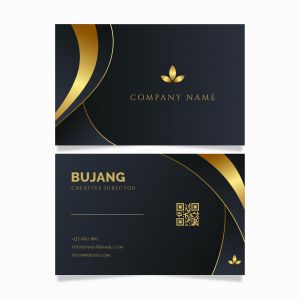 کارت ویزیت مدل برگ طلایی Business card