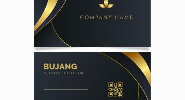 کارت ویزیت مدل برگ طلایی Business card