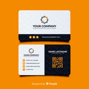 کارت ویزیت با الگو آبستره Business card