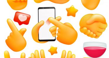 مجموعه اموجی حالت های مختلف دست Emoji
