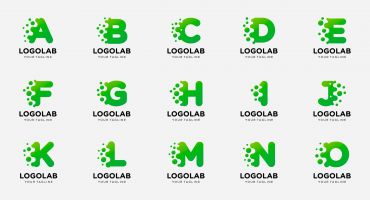 مجموعه 15 عددی لوگو تایپ با حروف انگلیسی Logo