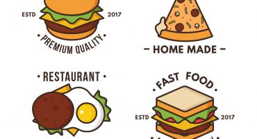 مجموعه 4 عددی لوگو فست فود Food