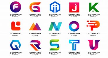 مجموعه 25 عددی لوگو با حروف الفبا Logo