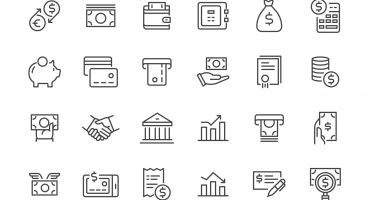 مجموعه آیکون بانکداری Icon