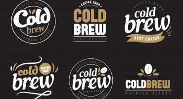 مجموعه 6 عددی لوگو طرح Cold Brew مناسب کافی شاپ Logo