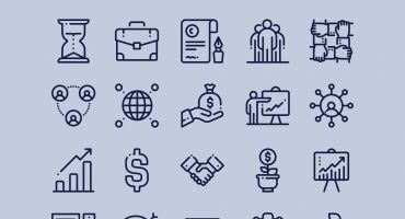 مجموعه آیکون اطلاعات اقتصادی Icon