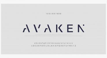 لوگو مدرن مدل AVAKEN با حروف الفبا Logo