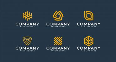 مجموعه 6 عددی لوگو هندسی مدرن Logo