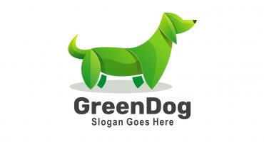 دانلود لوگو سگ سبز رنگ Dog logo