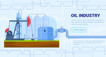 صفحه فرود سایت صنعت نفت Oil industry landing page