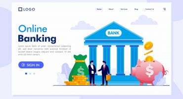 صفحه فرود سایت بانک اینترنتی Bank Landing Page