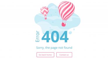 دانلود فایل لایه باز وکتور خطای 404 با تصویر بالن