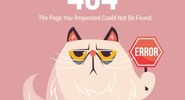 دانلود فایل لایه باز وکتور خطای 404 با تصویر گربه