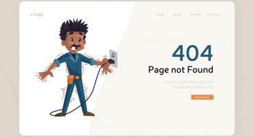 دانلود قالب لایه باز خطای 404 با طرح برق گرفتگی