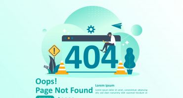 دانلود فایل لایه باز وکتور خطای 404 با تصویر صفحه وب
