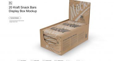 فایل موکاپ جعبه شکلات اسنیکر Mockup