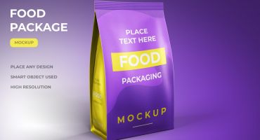 فایل پاکت تبلیغاتی غذا Mockup
