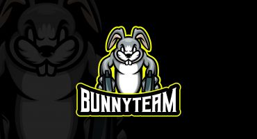 وکتور لایه باز لوگو خرگوش مدل Bunny Team