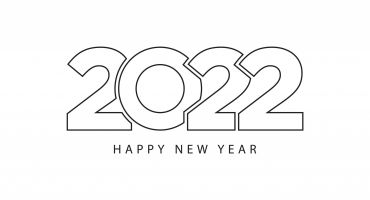 وکتور رایگان پس زمینه سال نو میلادی 2022 خطوط مشکی
