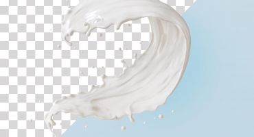 فایل لایه باز پاشیده شدن شیر به شکل موج با پس زمینه شفاف