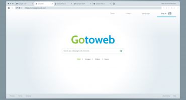 موکاپ صفحه مرورگر طرح Go To Web