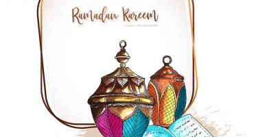 دانلود رایگان فایل وکتور رمضان کریم طرح قرآن و تسبیح کارتونی