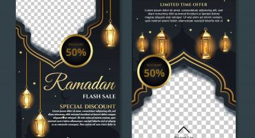 فایل وکتور قالب استوری اینستاگرام تخفیفات رمضان