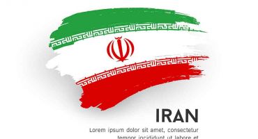 وکتور لایه باز تصویر پرچم ایران طرح قلمو Iran Flag Brush Stroke