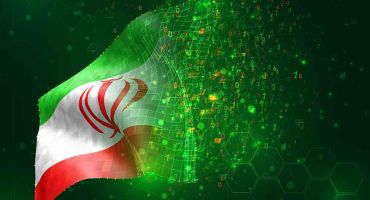 وکتور لایه باز تصویر پرچم ایران طرح هندسی Iran Flag Geometric Pattern