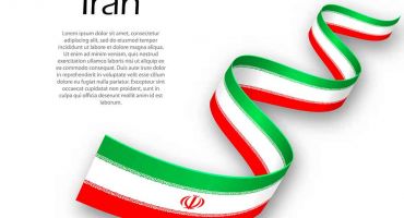 وکتور لایه باز پرچم ایران با موج های زیاد مناسب روز جمهوری اسلامی