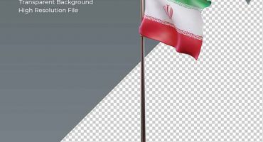 فایل فتوشاپ لایه باز پرچم ایران مدل ایستاده