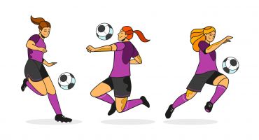 دانلود رایگان کارکتر کارتونی دختر فوتبالیست