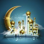 طرح لایه باز ماه رمضان طلایی