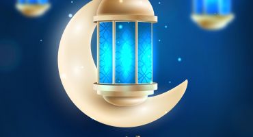 قالب لایه باز تبریک عید فطر مدل ماه درخشان