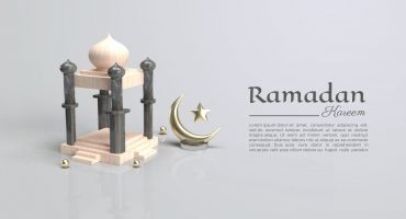 فایل لایه باز تبریک ماه رمضان مدل Dome Illustration